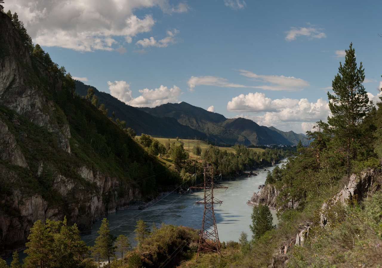 Пейзажи - Чемальская ГЭС - Вид на Катунь